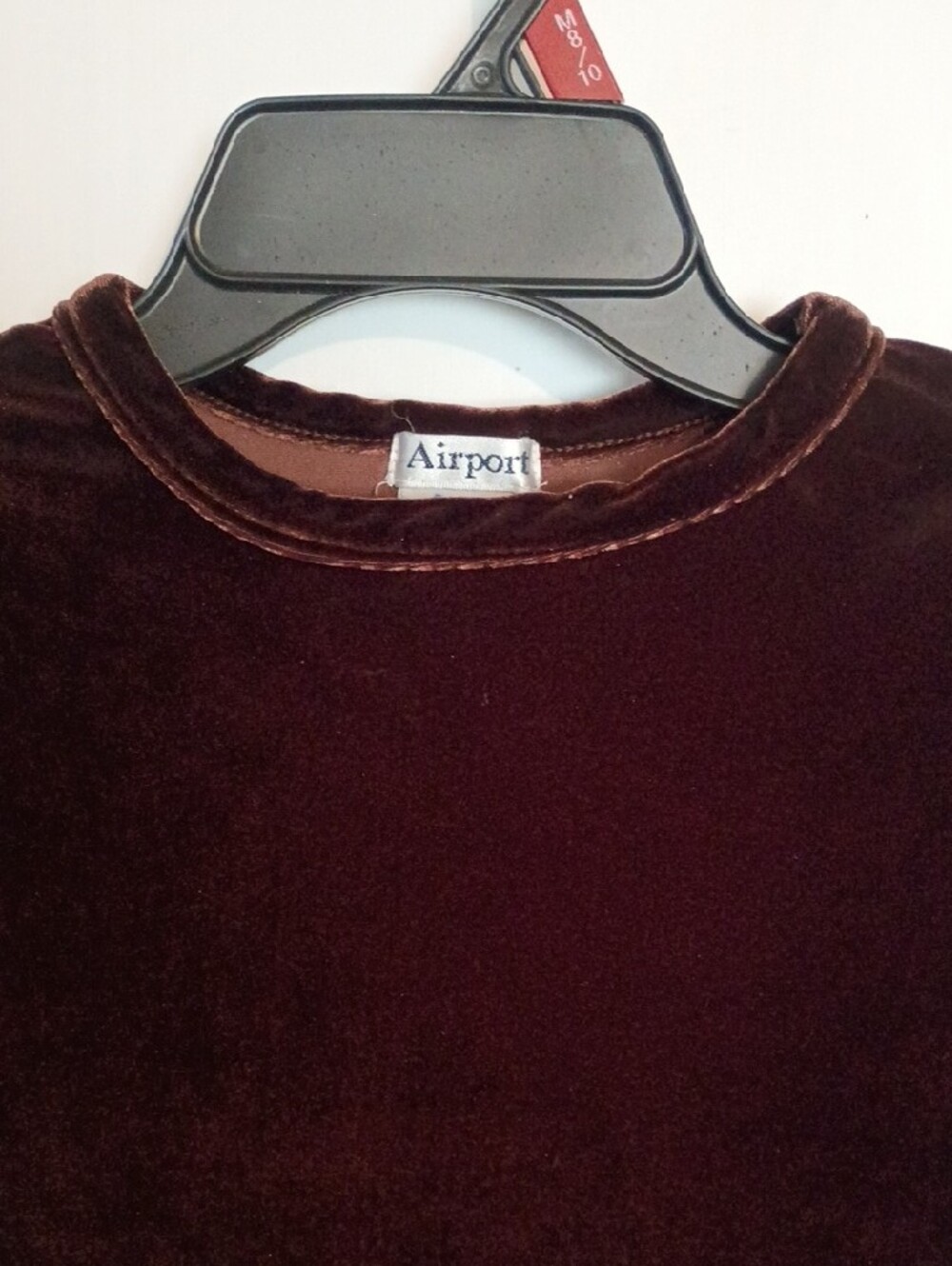 📼Velvet Short Sleeve Tee Y2k in Deep Brown Gorgeous📼 - Picture 2 of 5